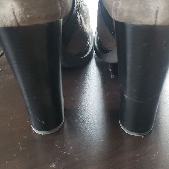 NWT Nine West Smokino Black Suede Lace‑Up Platform Booties Womens Size 9.5 - Picture 9 of 9